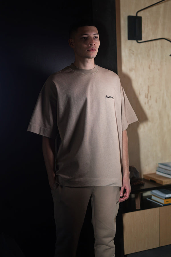 SIGNATURE LOGO TEE - KHAKI